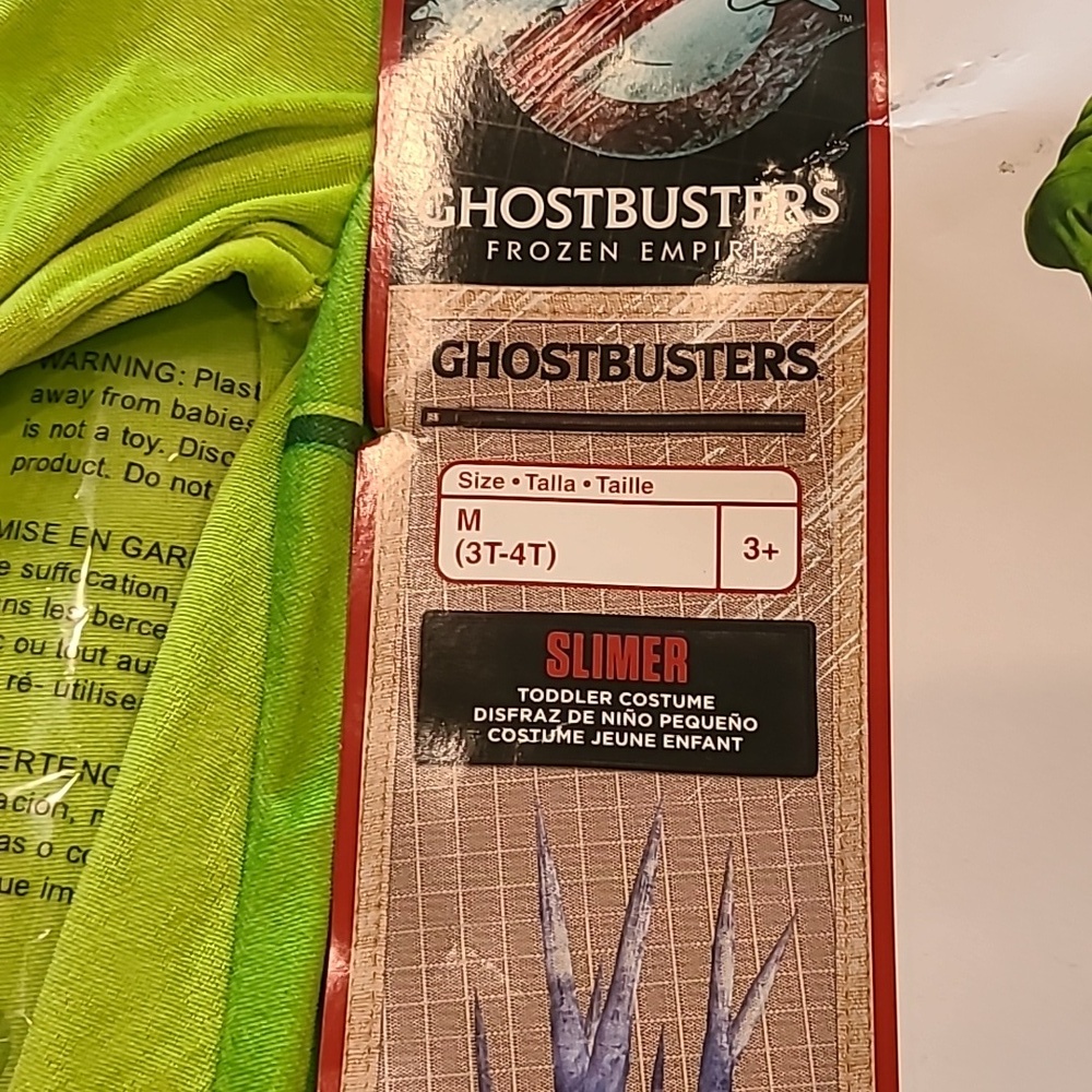 Disguise Ghostbuster Slimer Toddler Costume - Vibrant Green Size 3-4T - Picture 4 of 6